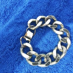 Silvertone chain bracelet